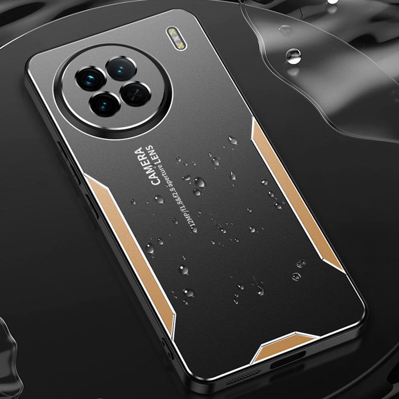 For vivo X90 5G Phone Case Drop Protection Aluminum Alloy Metal Cover - Gold For vivo X90 5G Phone Case Drop Protection Aluminum Alloy Metal Cover - Gold
